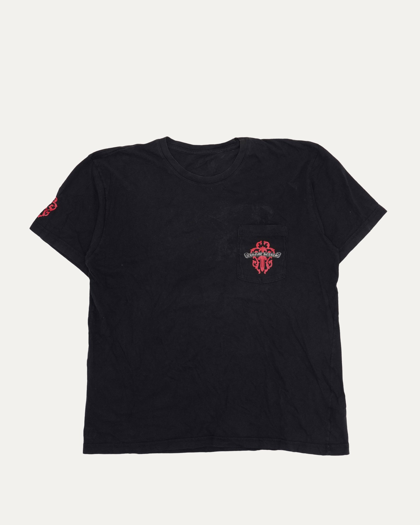 Stencil Vine Dagger Pocket T-Shirt