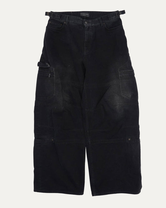 Distressed Cargo Jeans