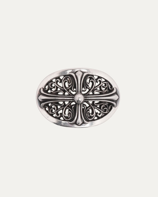 Oval Cross Belt Buckle