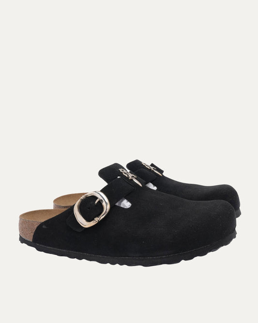 Dagger Embellished Birkenstock Boston Suede Mule