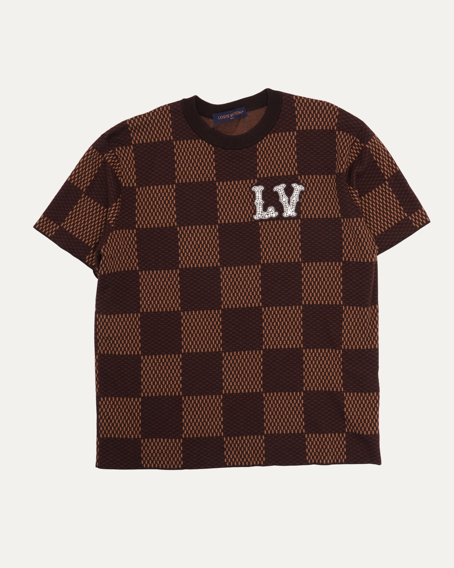 Rhinestone Damier T-Shirt