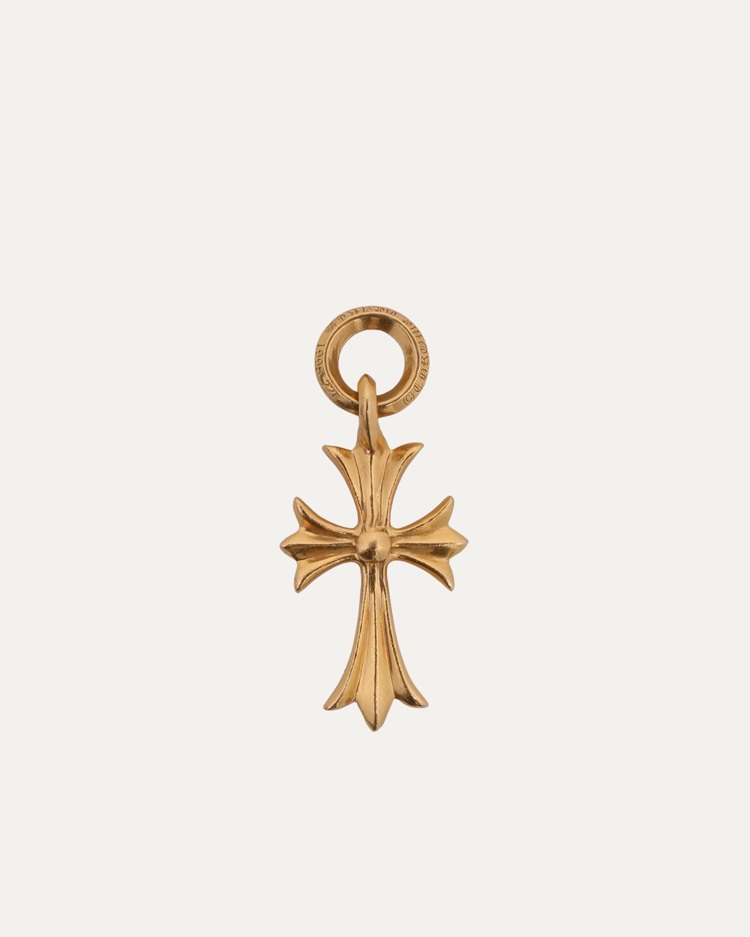 Chrome Hearts 22k Gold Tiny Cross w/ B Ring – Justin Reed