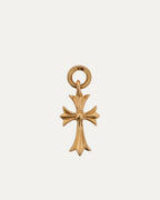 22k Gold Tiny Cross w/ B Ring