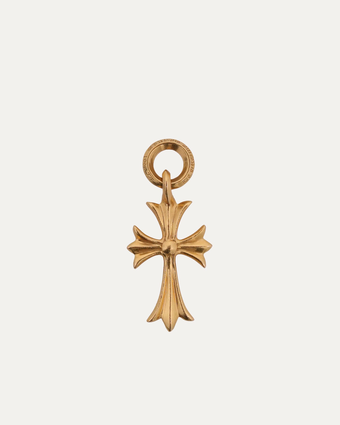 22k Gold Tiny Cross w/ B Ring