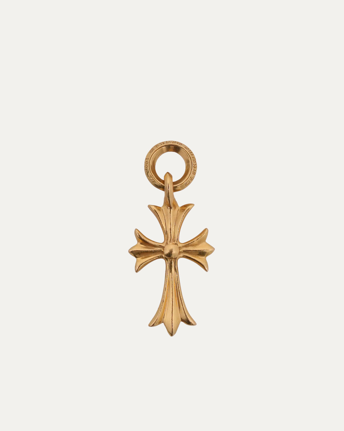22k Gold Tiny Cross w/ B Ring