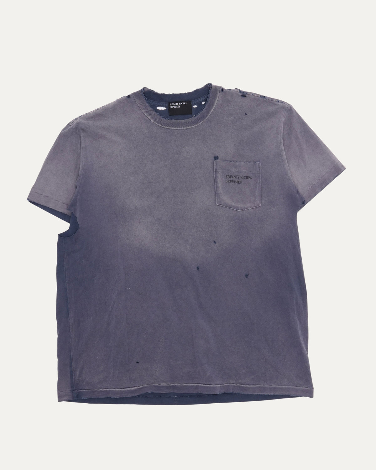 Distressed Logo Pocket T-Shirt