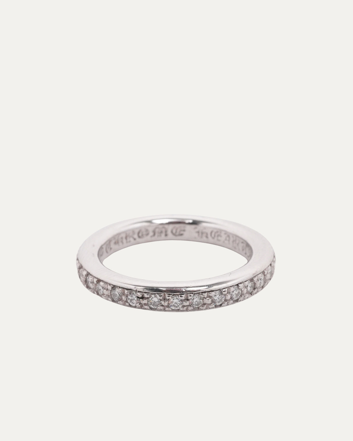 White Gold Diamond True Fucking Love Band Ring