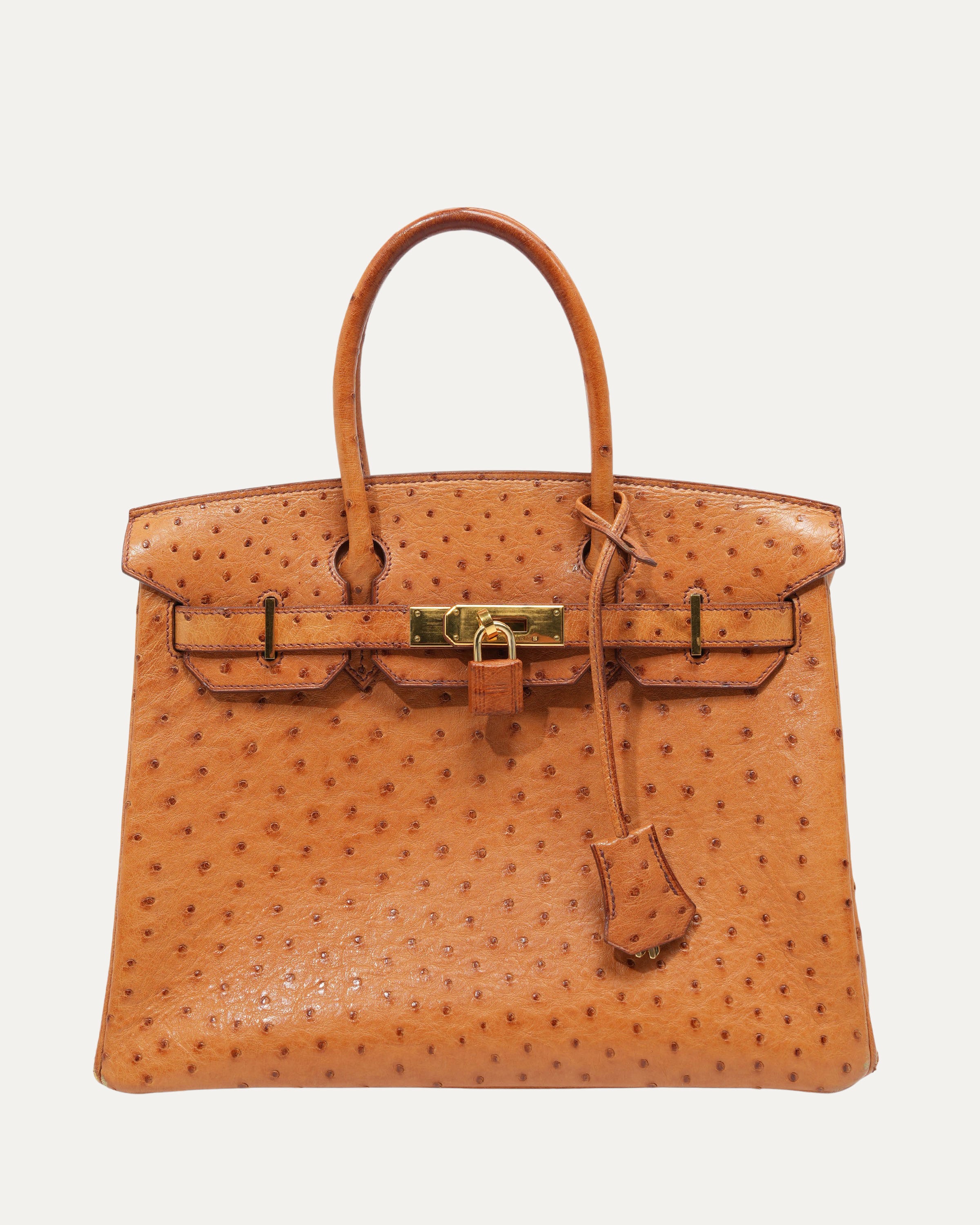 Cognac Ostrich Birkin 30