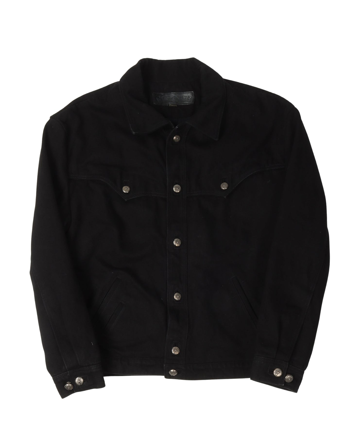 Denim Western Trucker Jacket with Fleur Yoke