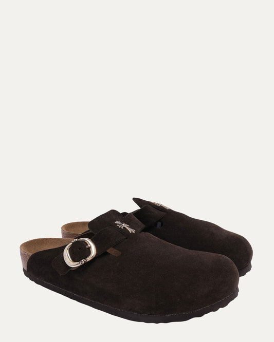 Cross Embellished Gunslinger Birkenstock Boston Clogs