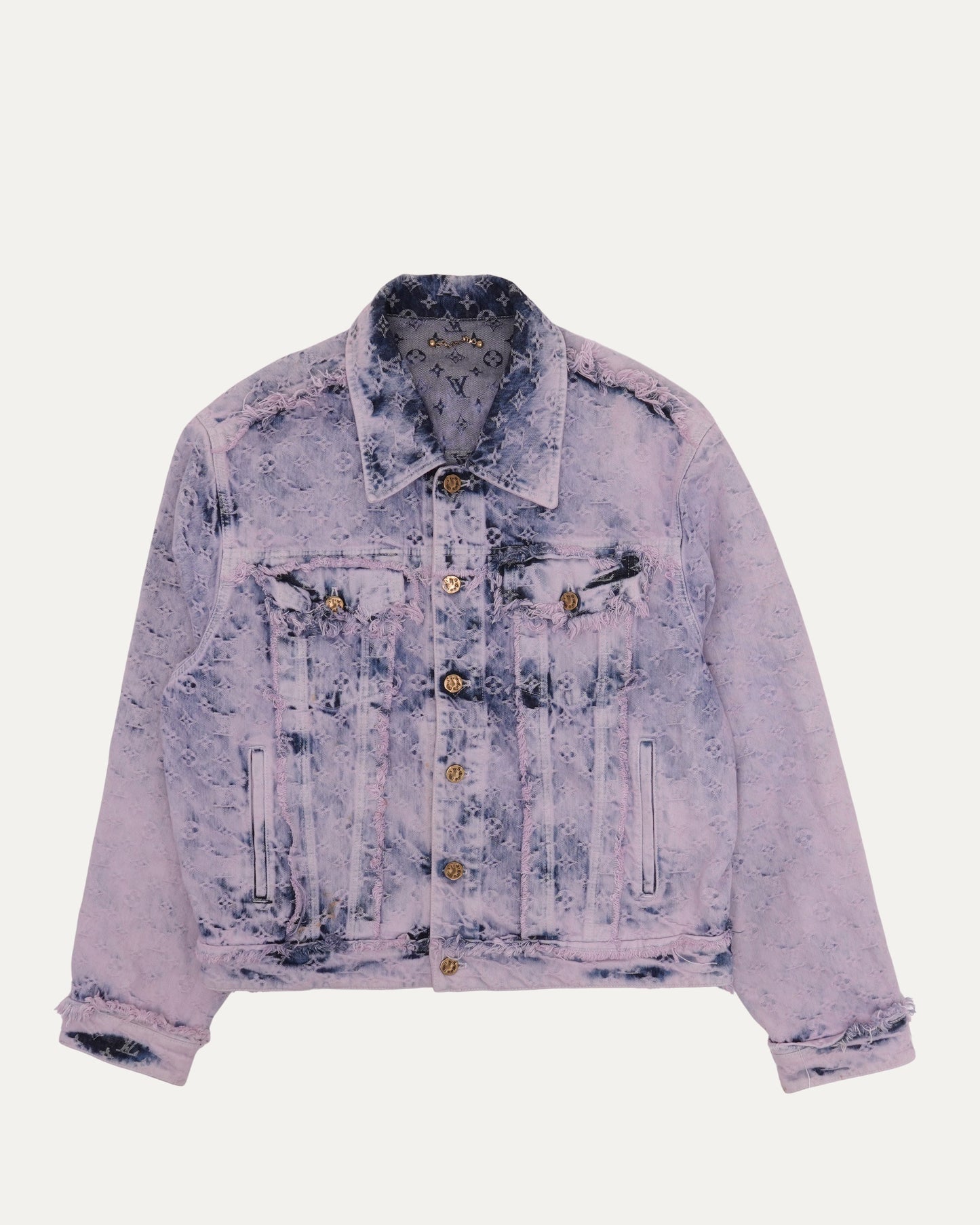 Frayed Monogram Denim Jacket