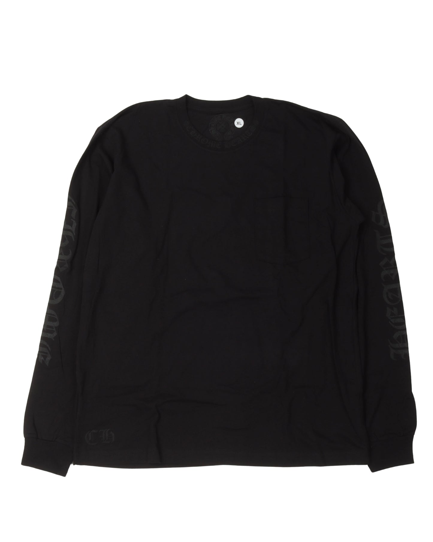 Tonal Neck Logo Long Sleeve T-Shirt