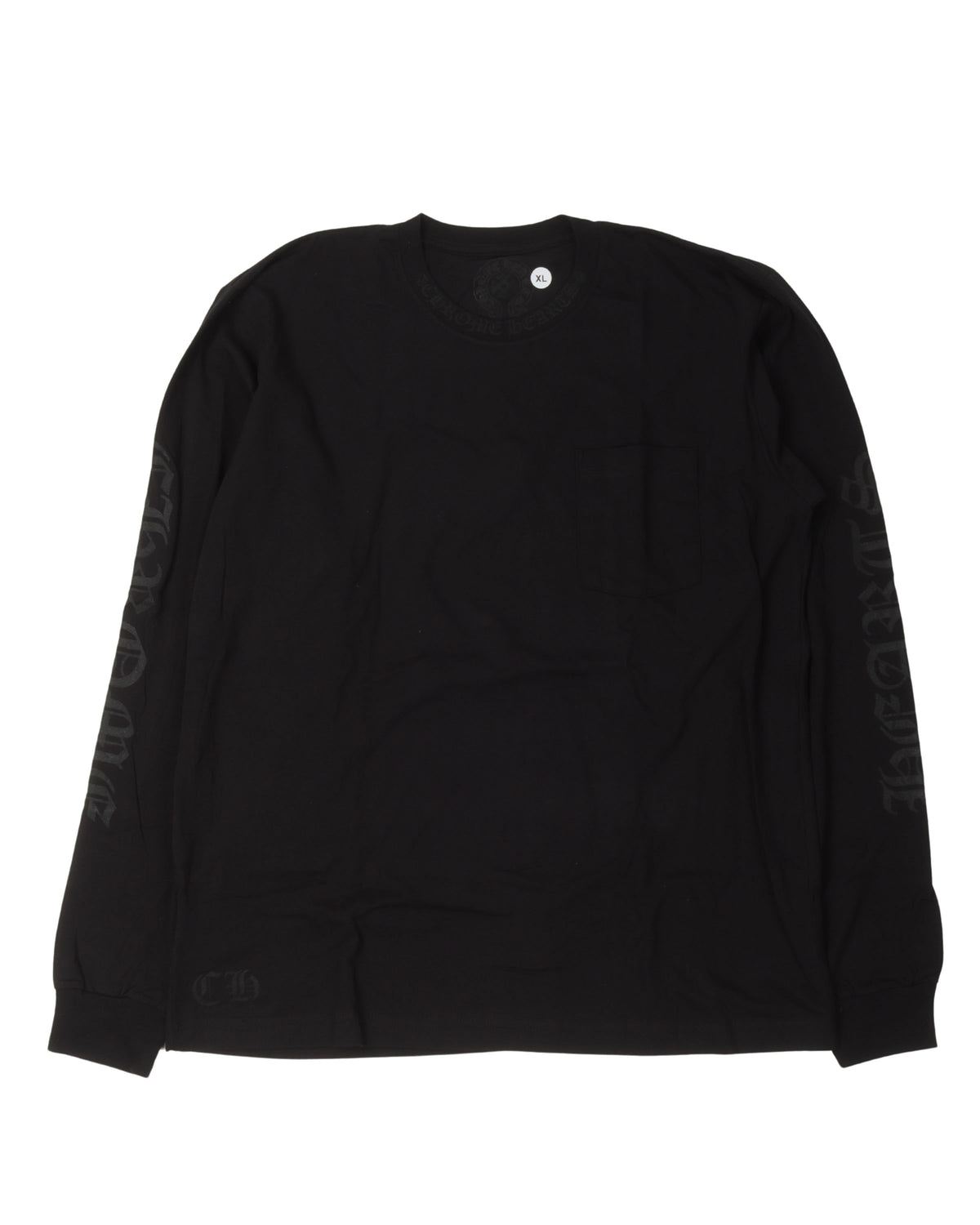 Tonal Neck Logo Long Sleeve T-Shirt