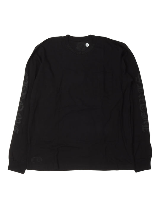 Tonal Neck Logo Long Sleeve T-Shirt