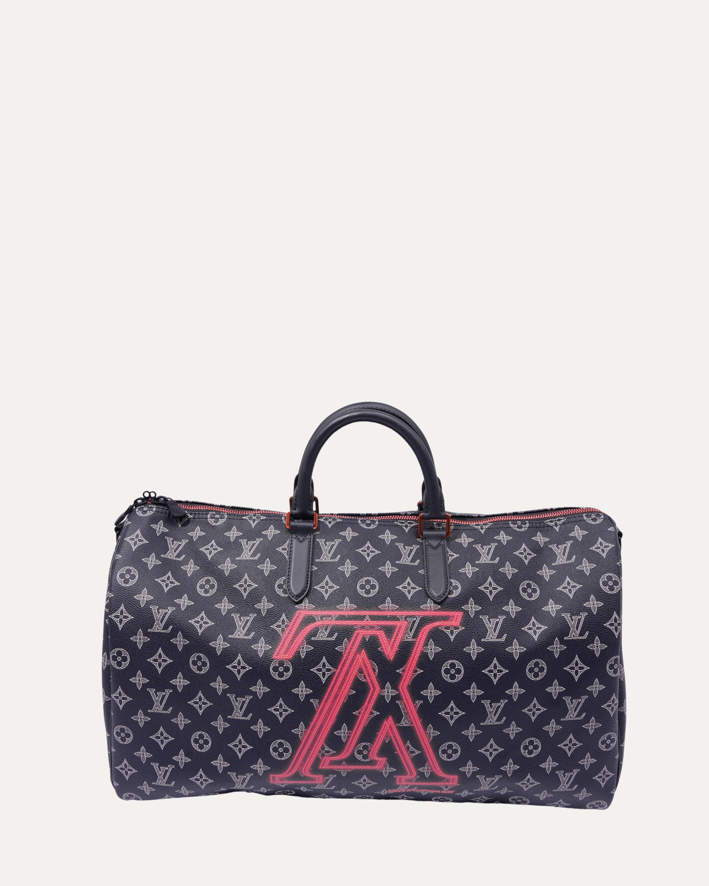 Keepall Bandouliere Bag Limited Edition Upside Down Monogram Ink 50