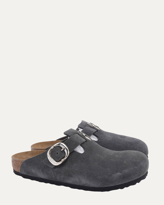 Dagger Embellished Birkenstock Boston Suede Mule
