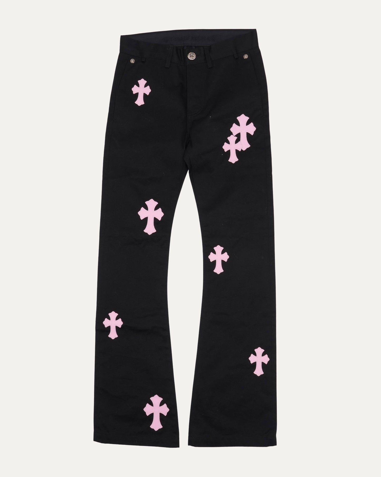 Cross Patch Flared Chino Pants