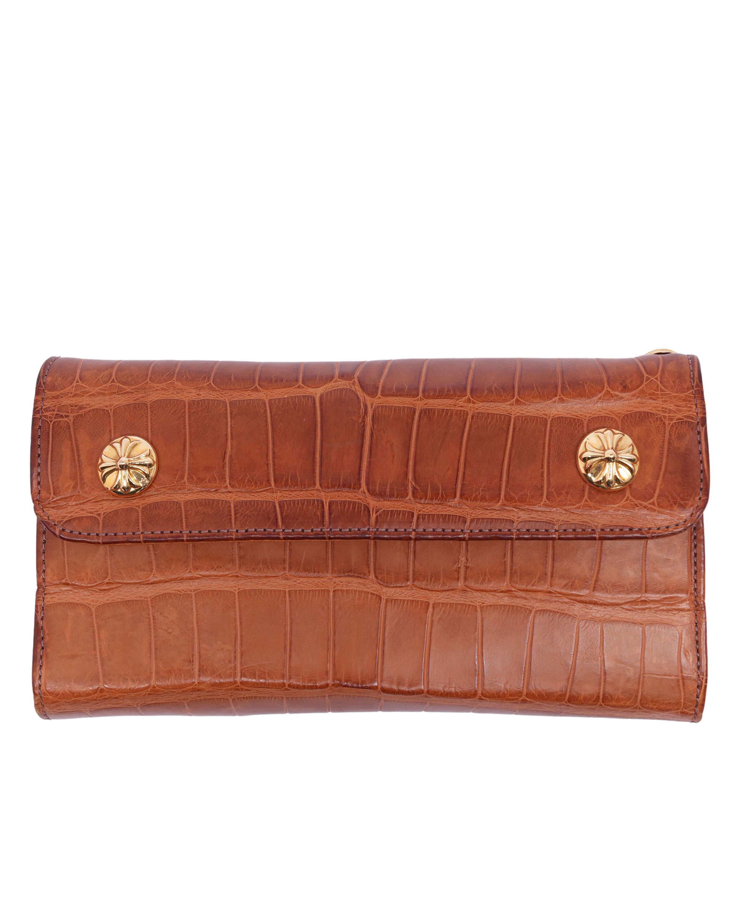 Alligator Leather Wallet w/ 22k Gold Hardware