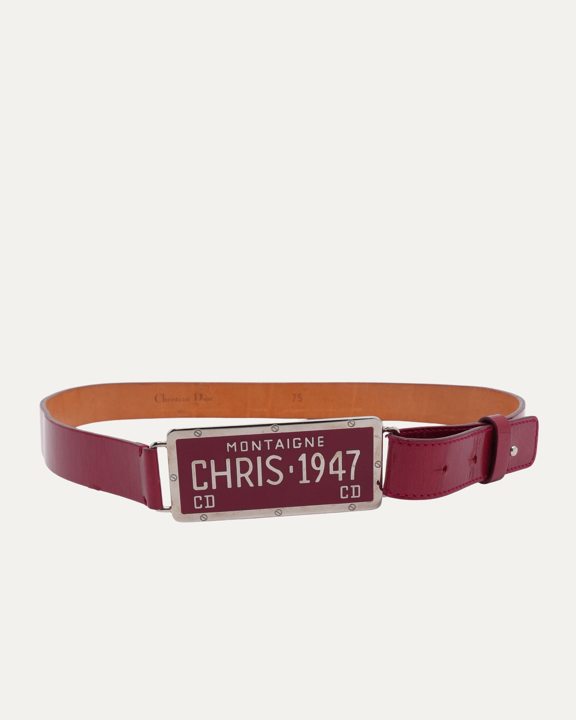 Dior SS 2001 License Plate Belt – Justin Reed