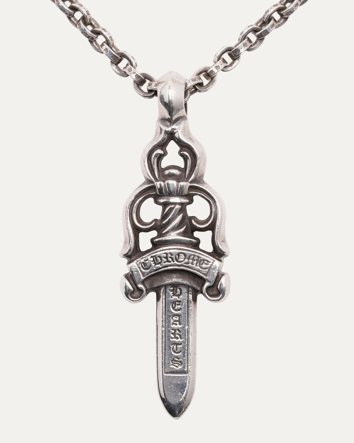 Large Dagger Pendant on Paper Chain