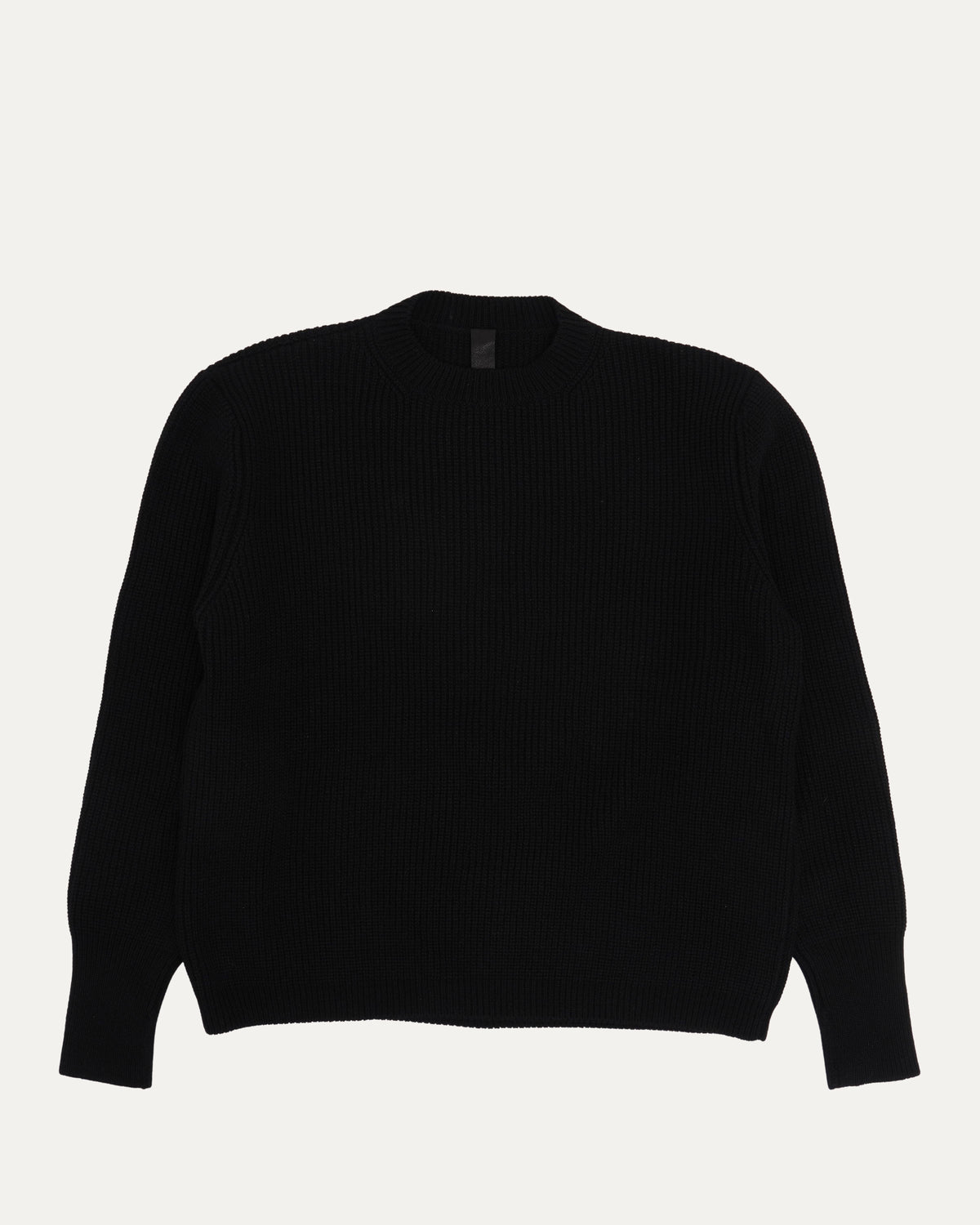 Cemetery Cross Patch Ribbed Crewneck Sweater