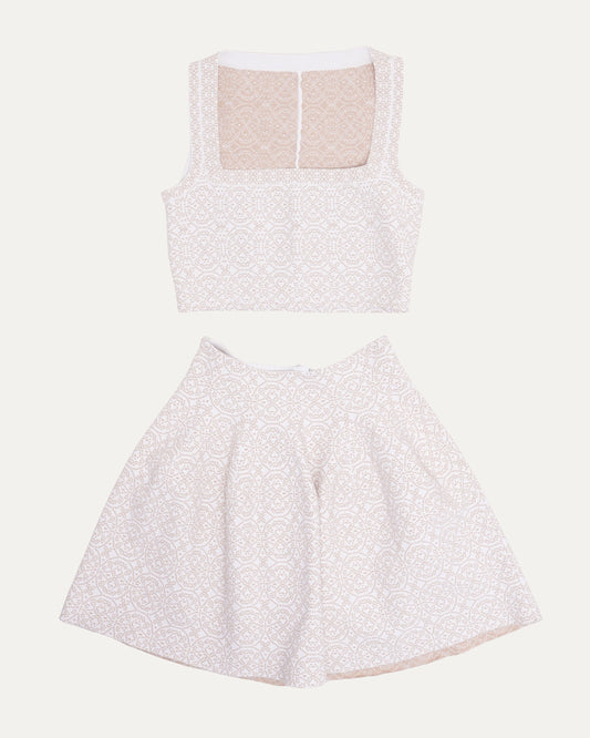 Lurex Jacquard Knit Set