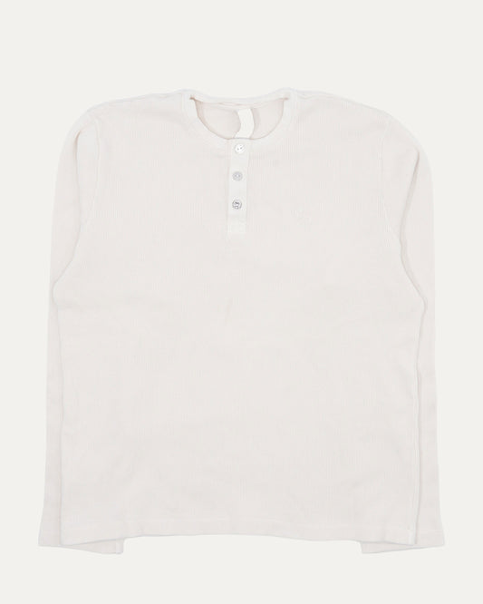 Embroidered Henley Thermal Shirt