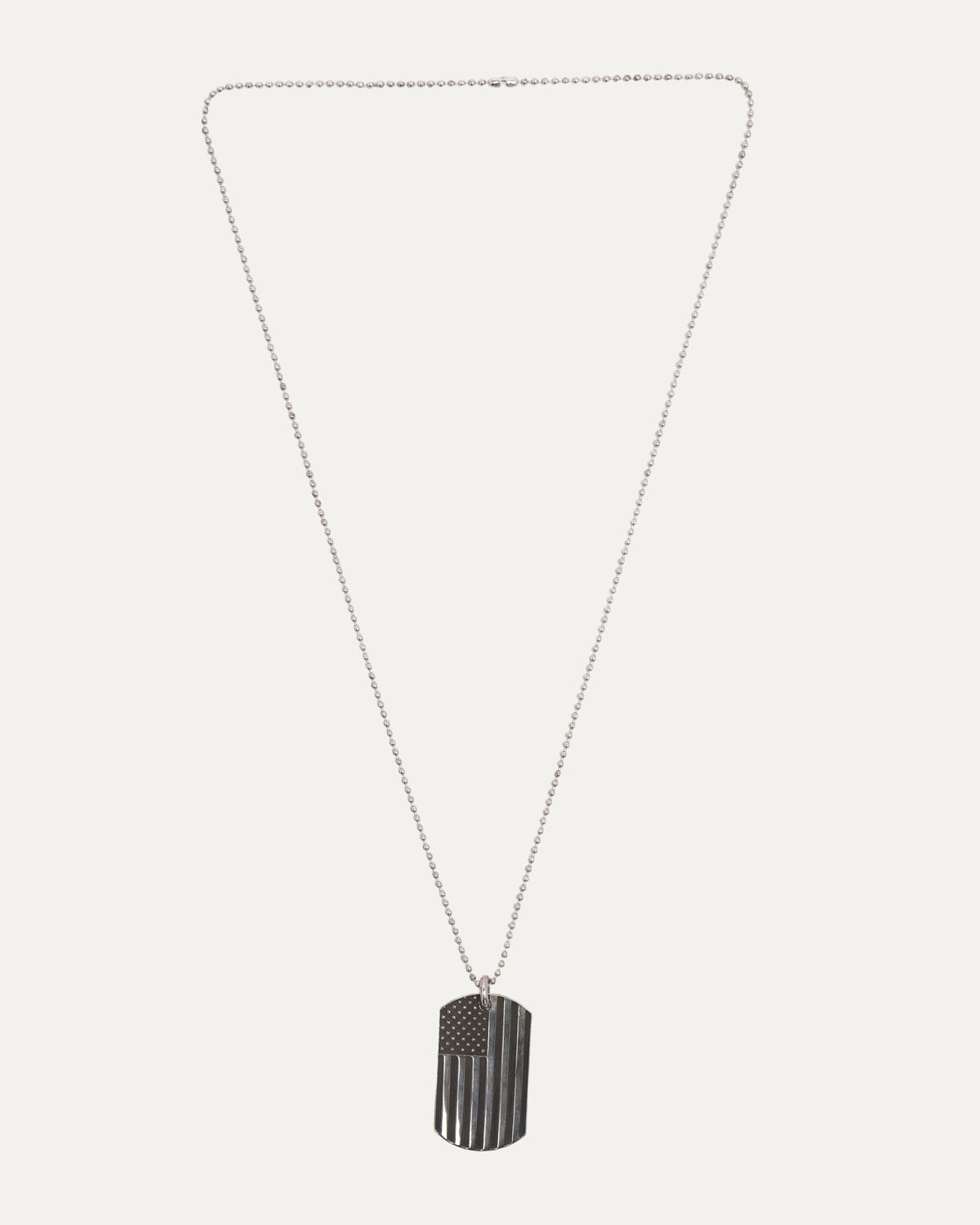US Flag Dog Tag on Ball Chain