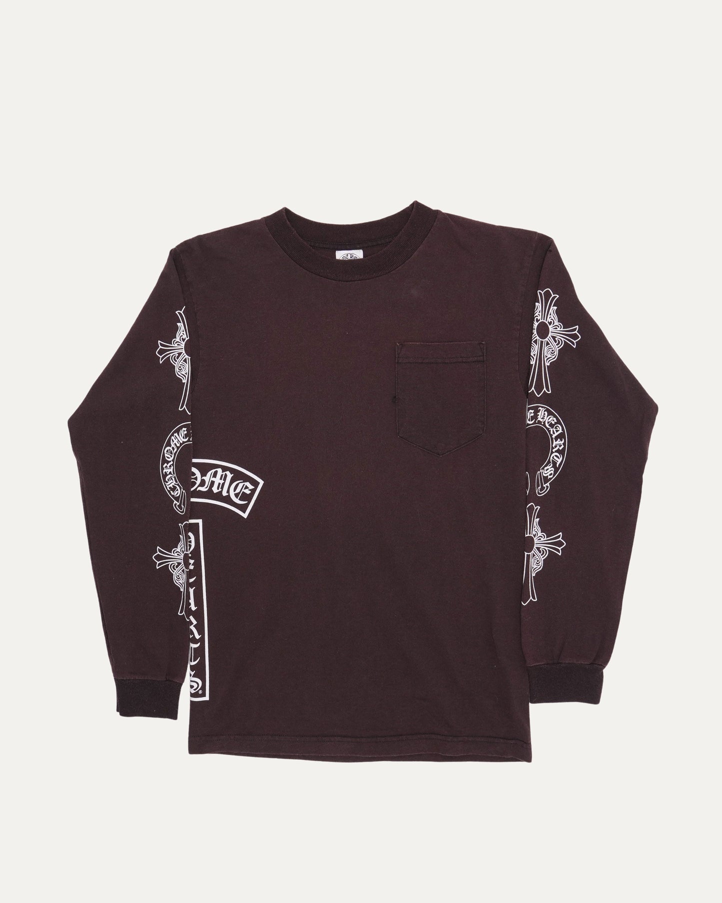 Vintage Wash Multi-Motif Long Sleeve Pocket T-Shirt