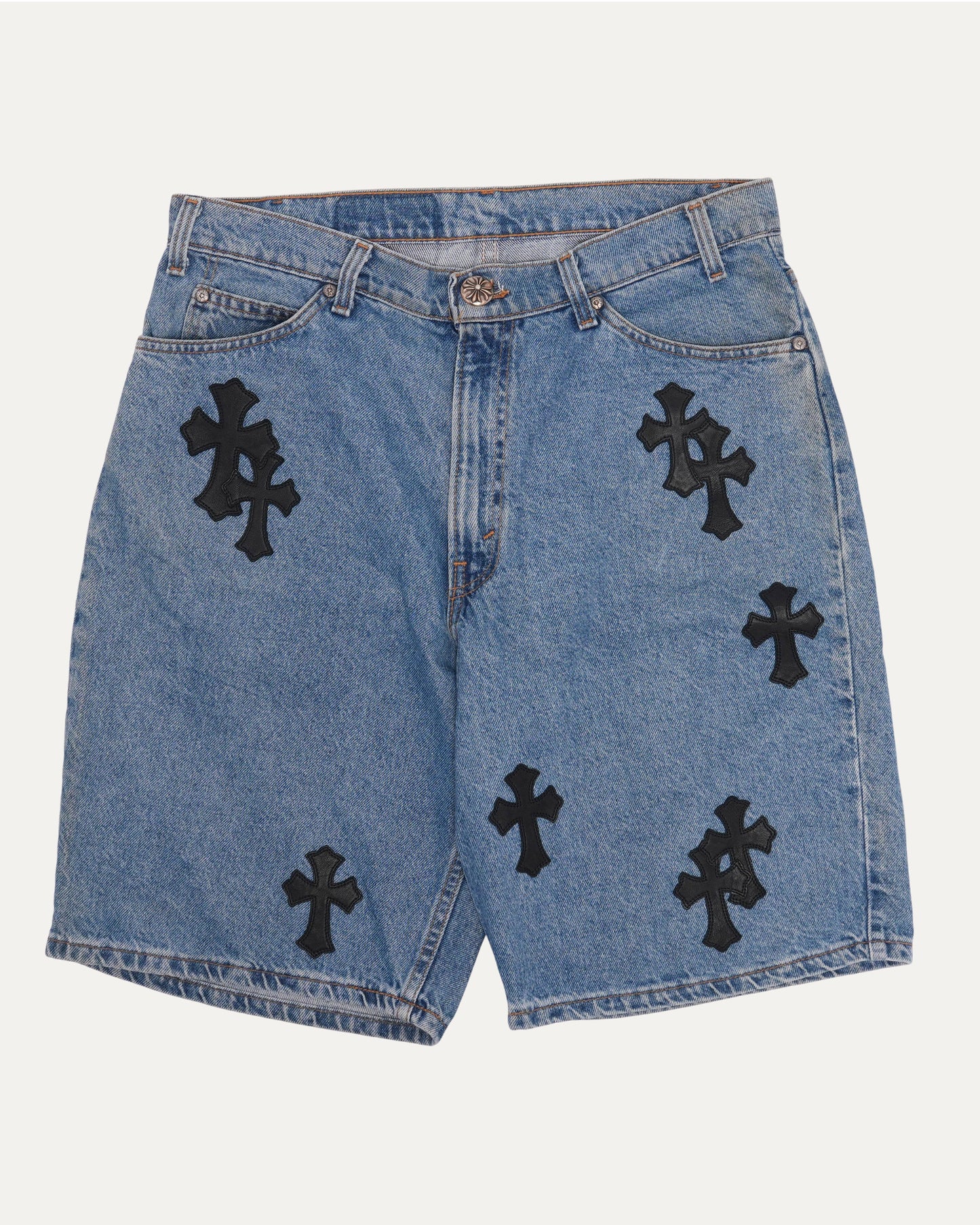 Levi's Orange Tab Cross Patch Denim Shorts