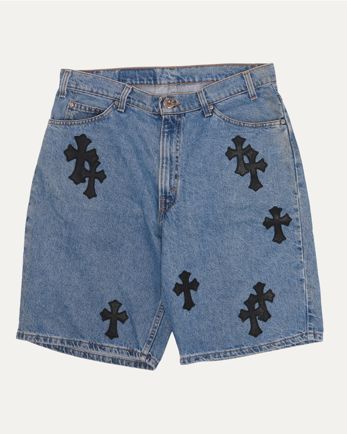 Levi's Orange Tab Cross Patch Denim Shorts
