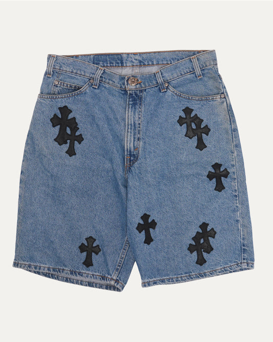 Levi's Orange Tab Cross Patch Denim Shorts