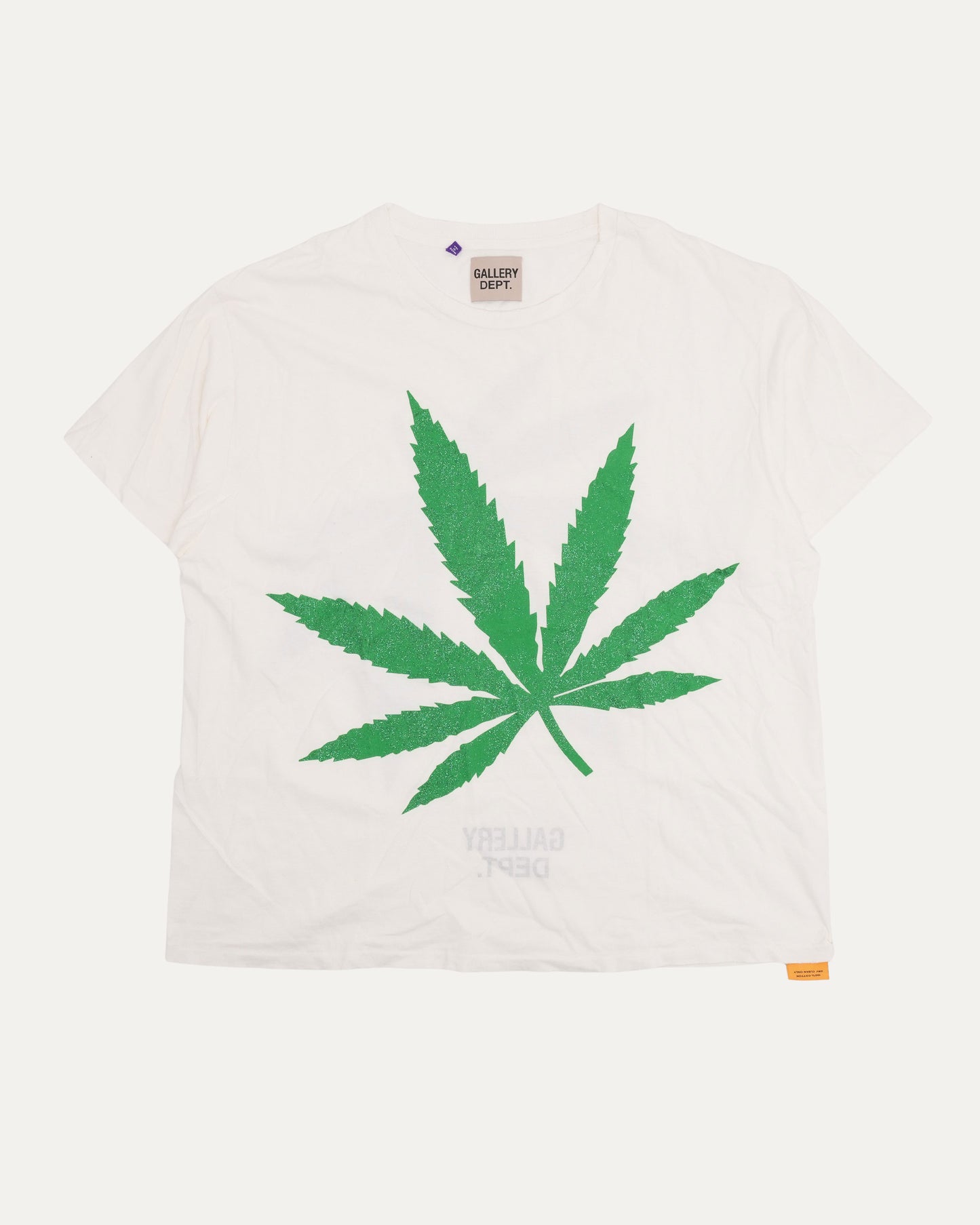 Glitter Print Weed Leaf T-Shirt
