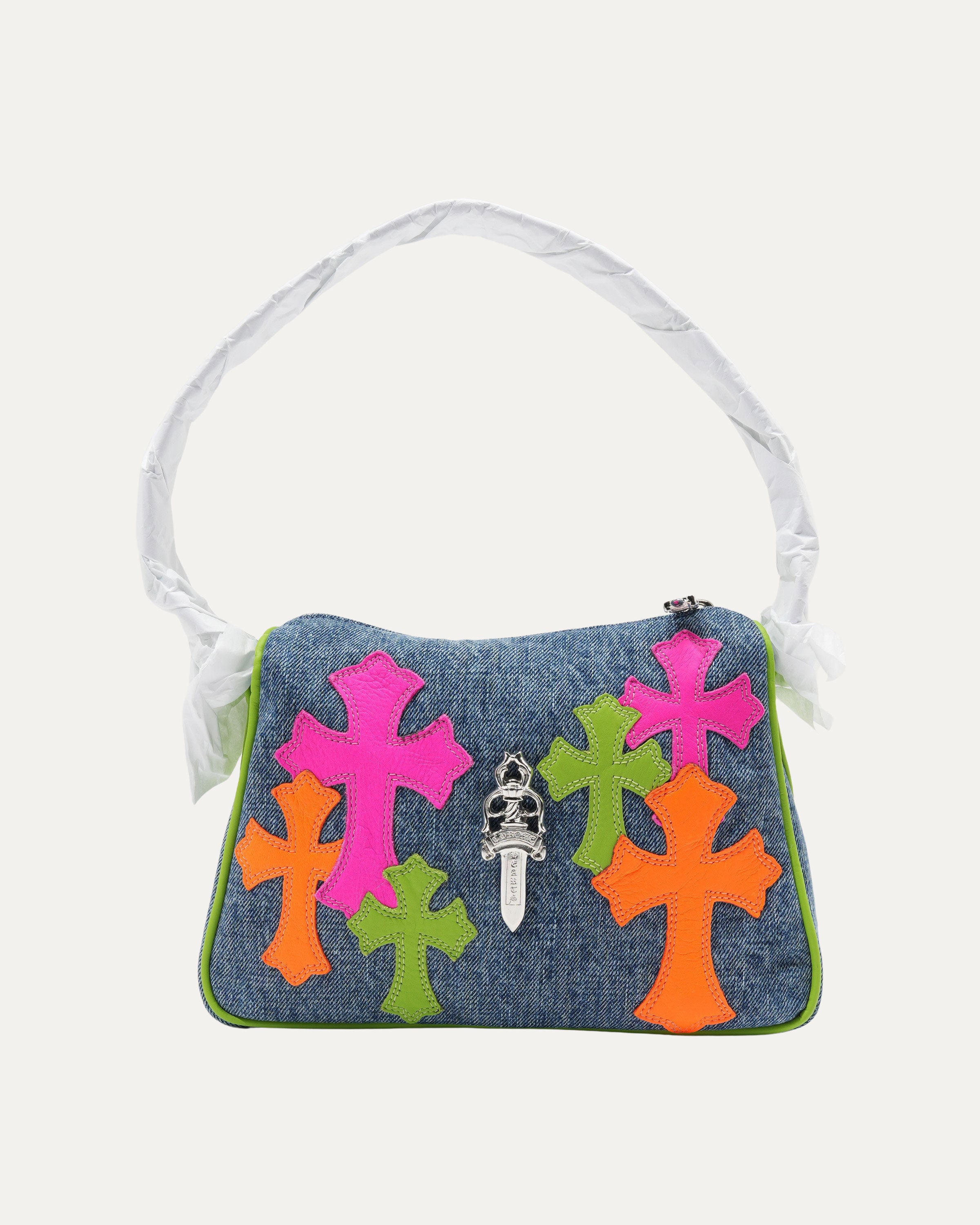 Denim Cross Patch Chicken Nugget Bag