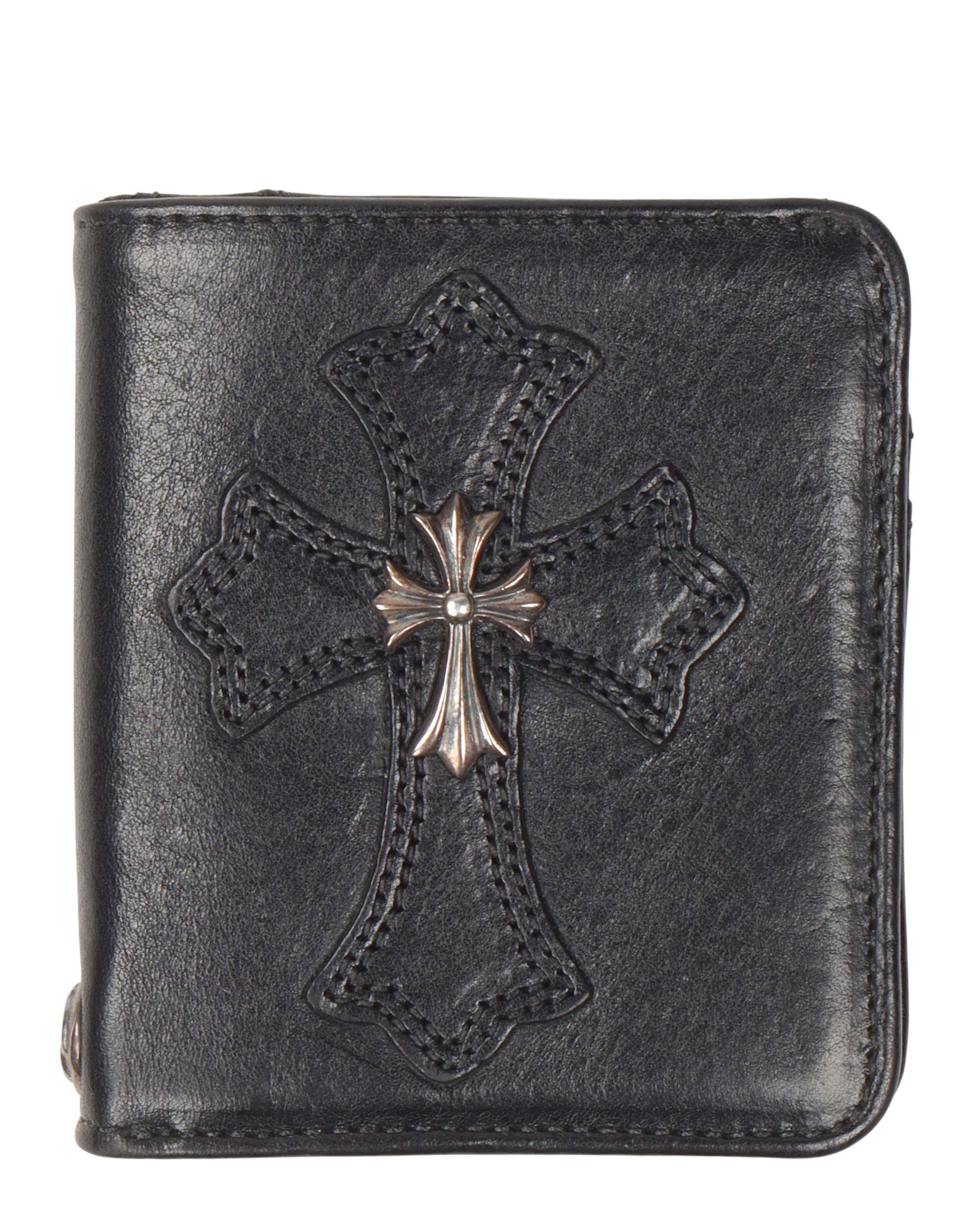 Chrome Hearts Leather Silver Cross Patch Wallet – Justin Reed