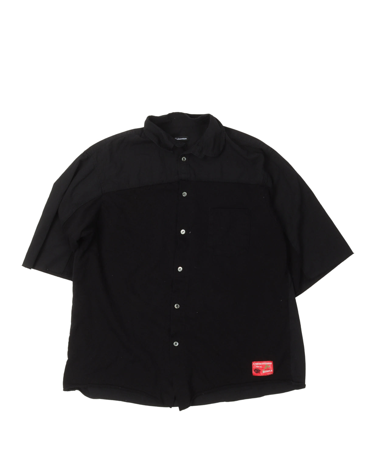 Contrast Panel Short Sleeve Shirt