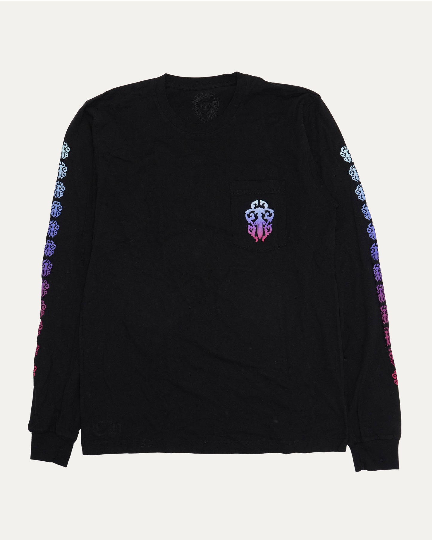 Gradient Vine Dagger Long Sleeve Pocket T-Shirt