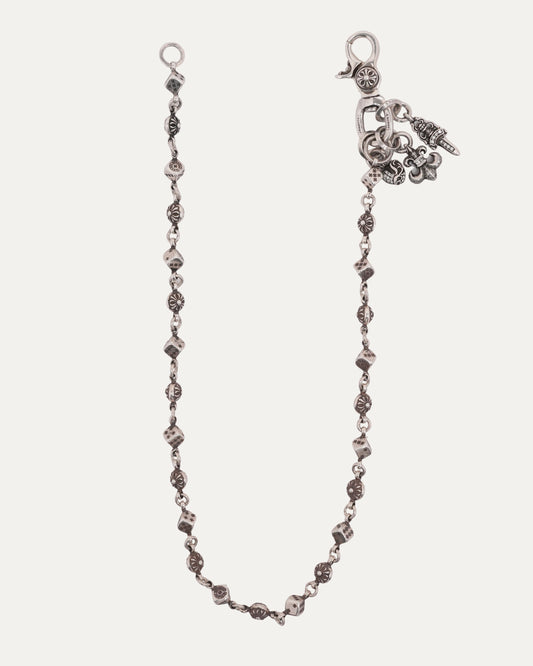 Dice Plus Ball Wallet Chain w/ Diamond Charms