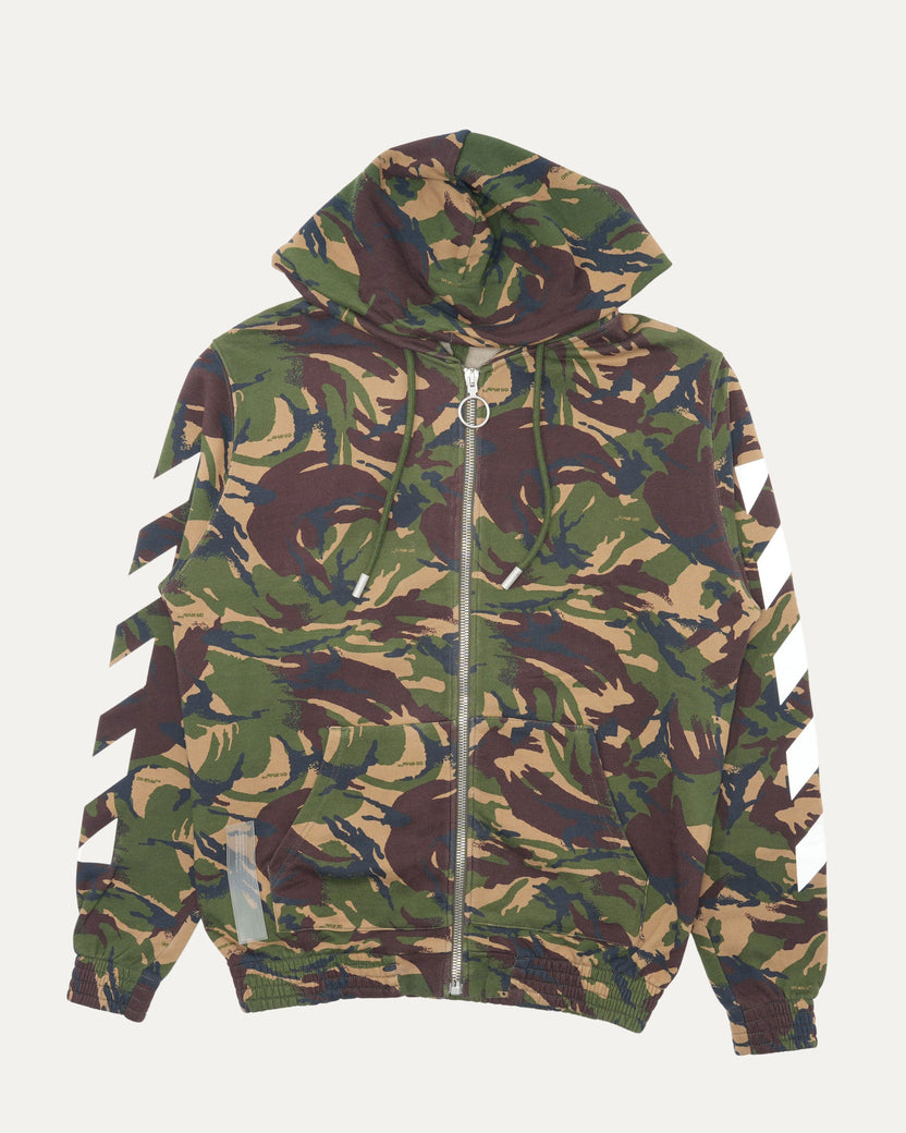 Camouflage Zip-Up Hoodie