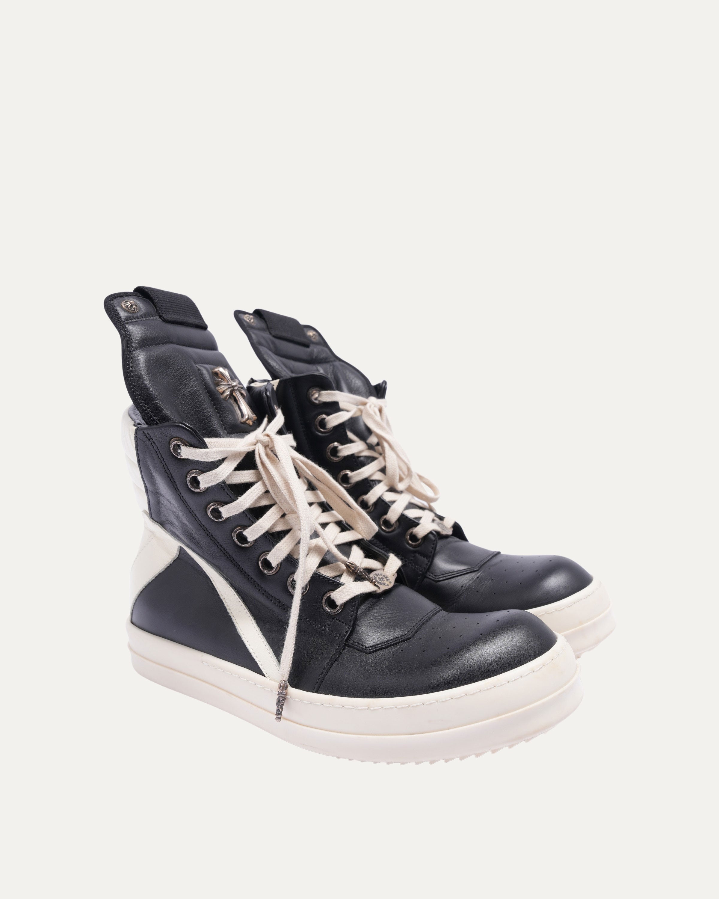 Rick Owens Silver Embellished Geobaskets