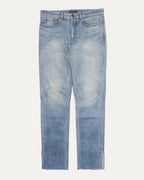 Coated Raw Hem Super Fitted Jeans