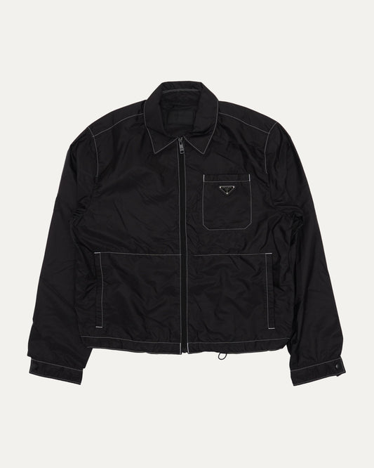 Contrast Stitch Nylon Blouson Jacket