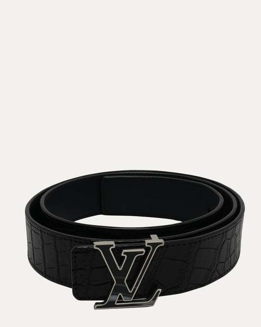 LV Buckle Alligator Belt