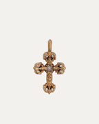 22k Gold Diamond Filigree Cross Pendant