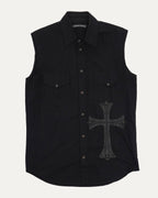 Vintage Cross Patch Sleeveless Shirt