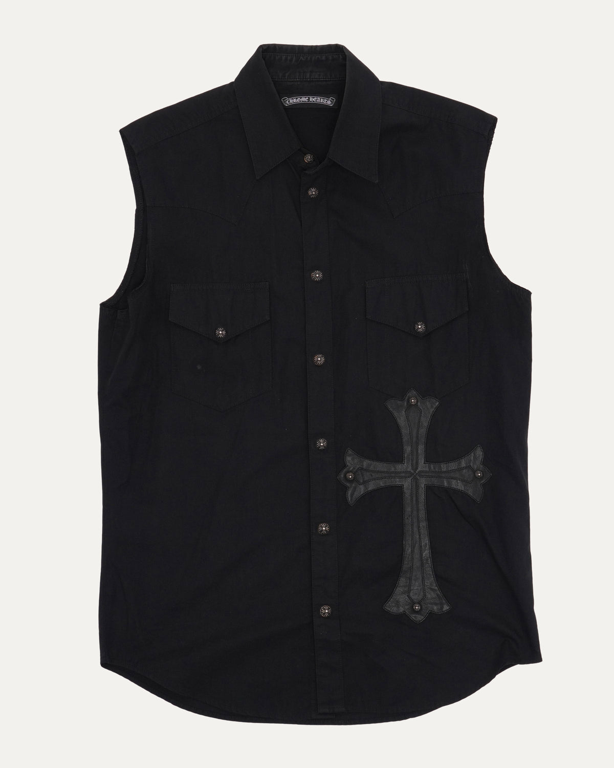 Vintage Cross Patch Sleeveless Shirt