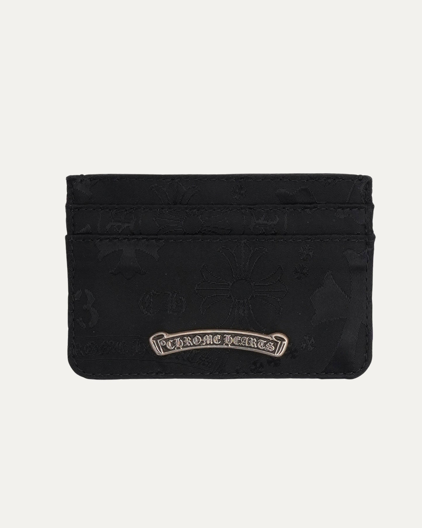 Nylon Stencil Scroll Embellished Cardholder