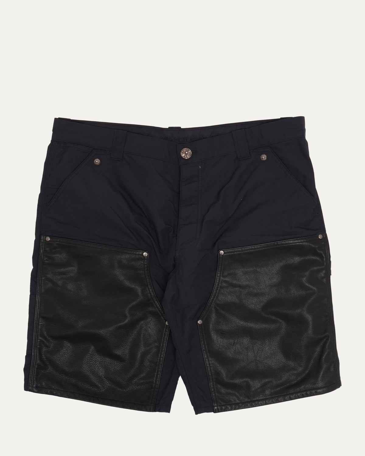 Nylon Leather Double Knee Carpenter Shorts