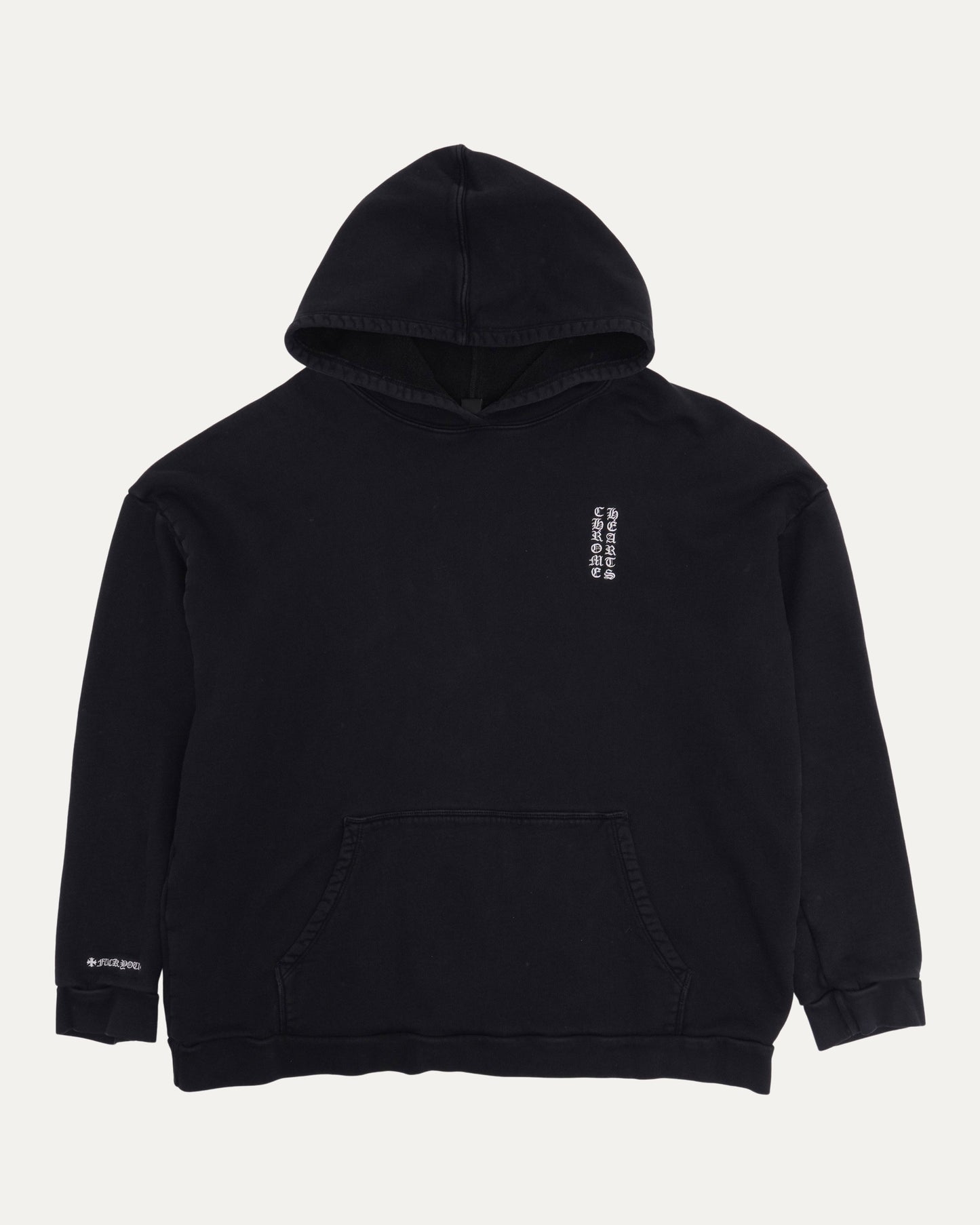 Embroidered Vertical Logo Hoodie