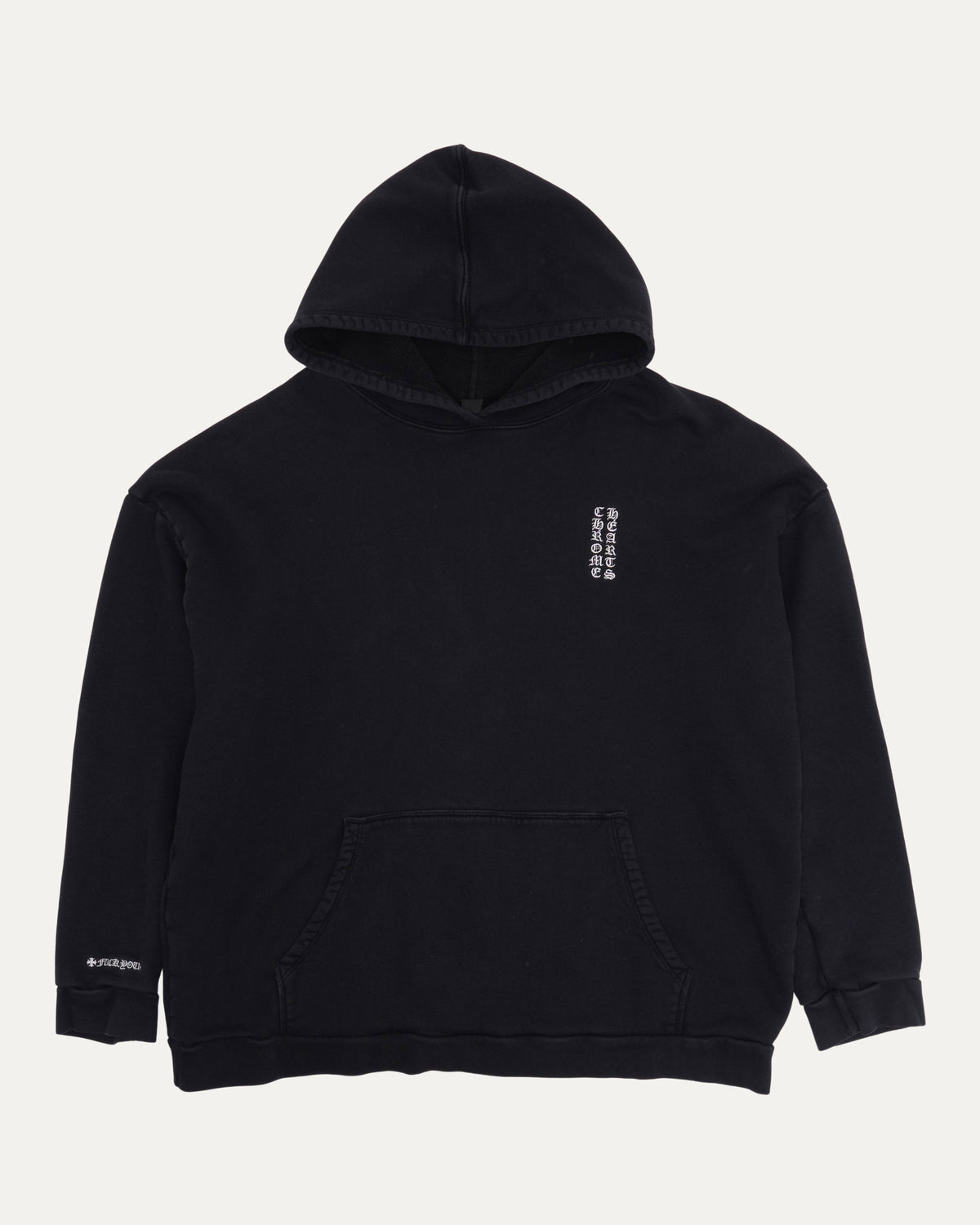 Embroidered Vertical Logo Hoodie